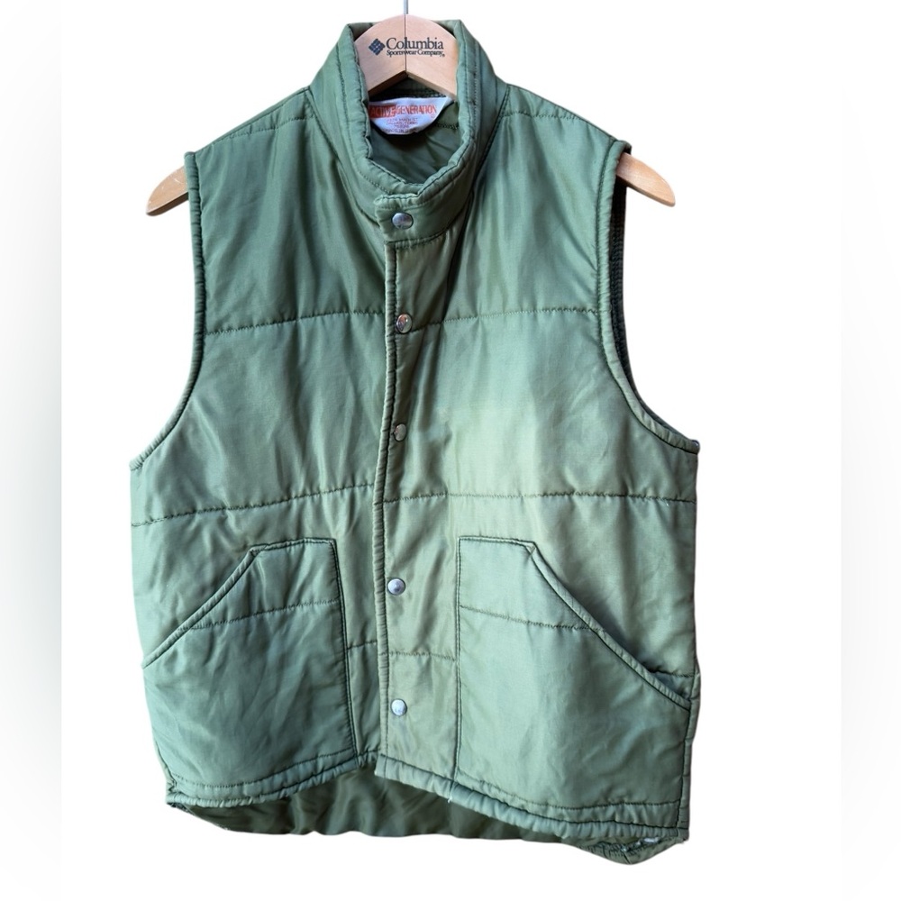 1980s Active Generation Front Snap Puffer Vest‎